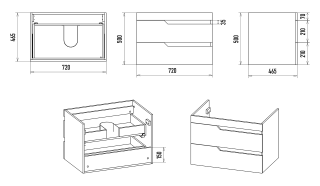 Подвесная тумба под раковину Misty Софт 75см белый